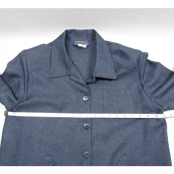 Willow Ridge // Vintage Chambray Poly Jacket, Size 12 - Picture 6 of 7